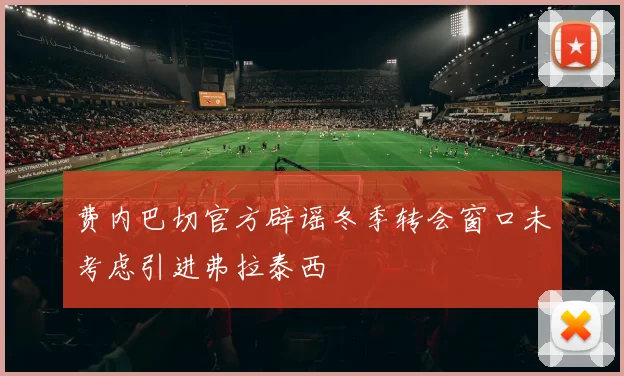 费内巴切官方辟谣冬季转会窗口未考虑引进弗拉泰西